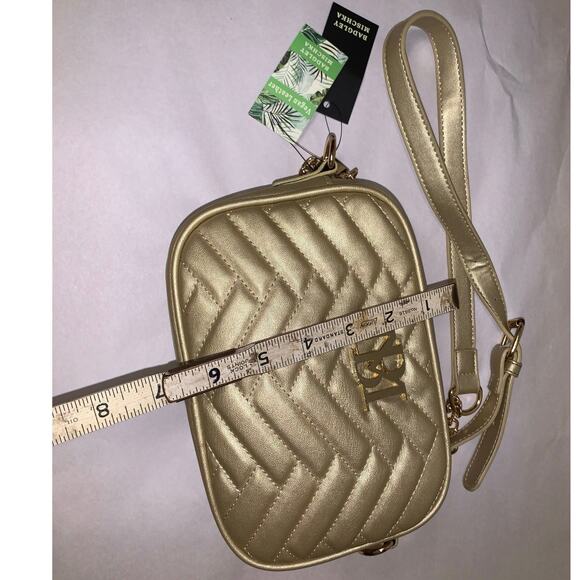 Badgley Mischka Vegan Leather NWT Gold Crossbody Camera Bag - Picture 8 of 15